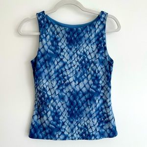 NY & CO Printed Blue Tank Top | Size Small
